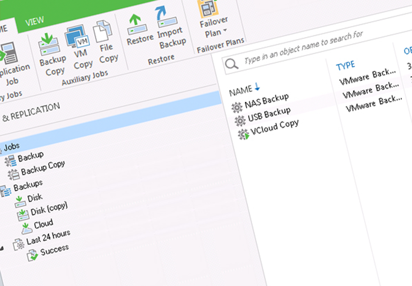 Veeam backup and replication software